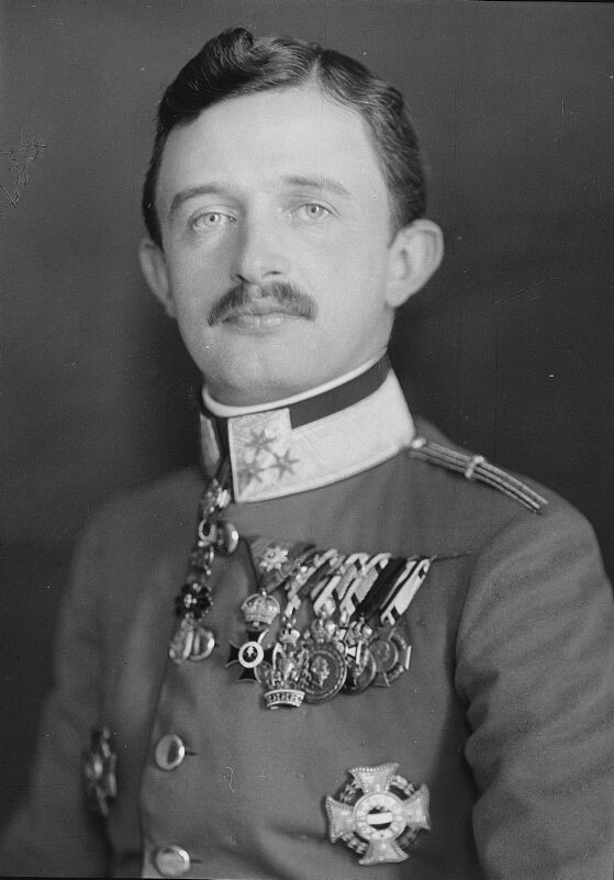 Photograph of Charles I of Austria in military uniform with medals.